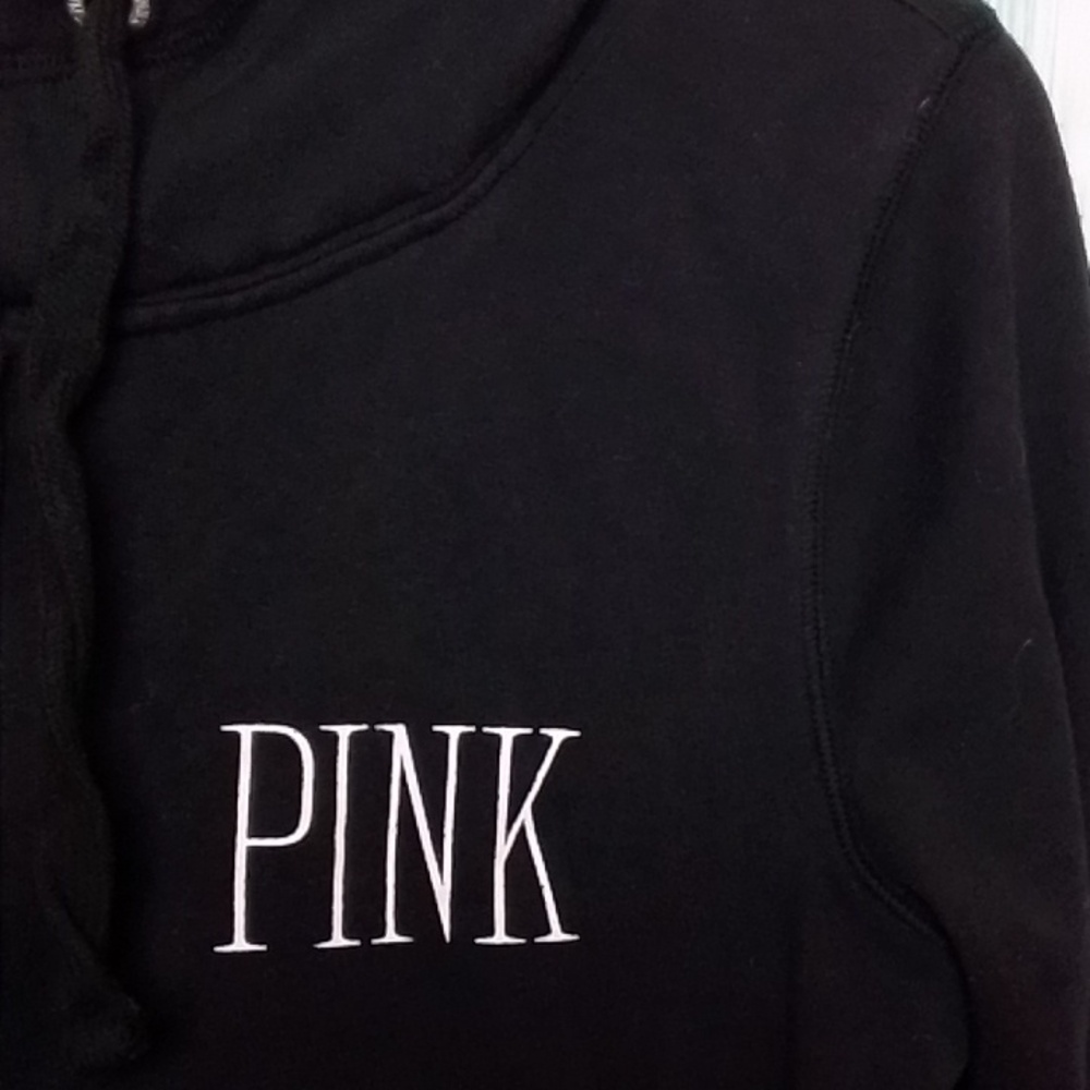 Pink hoodie black full zip small - Picture 6 of 9